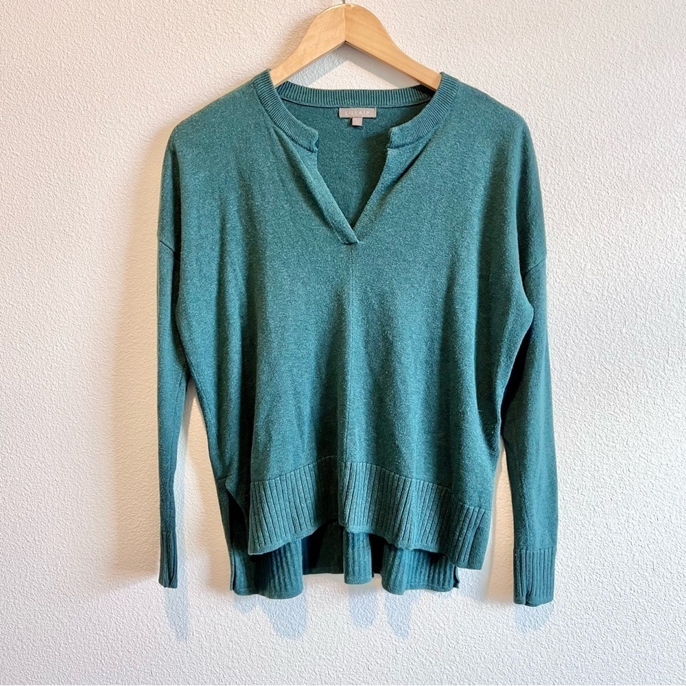 Lilla P Teal V-Neck Sweater